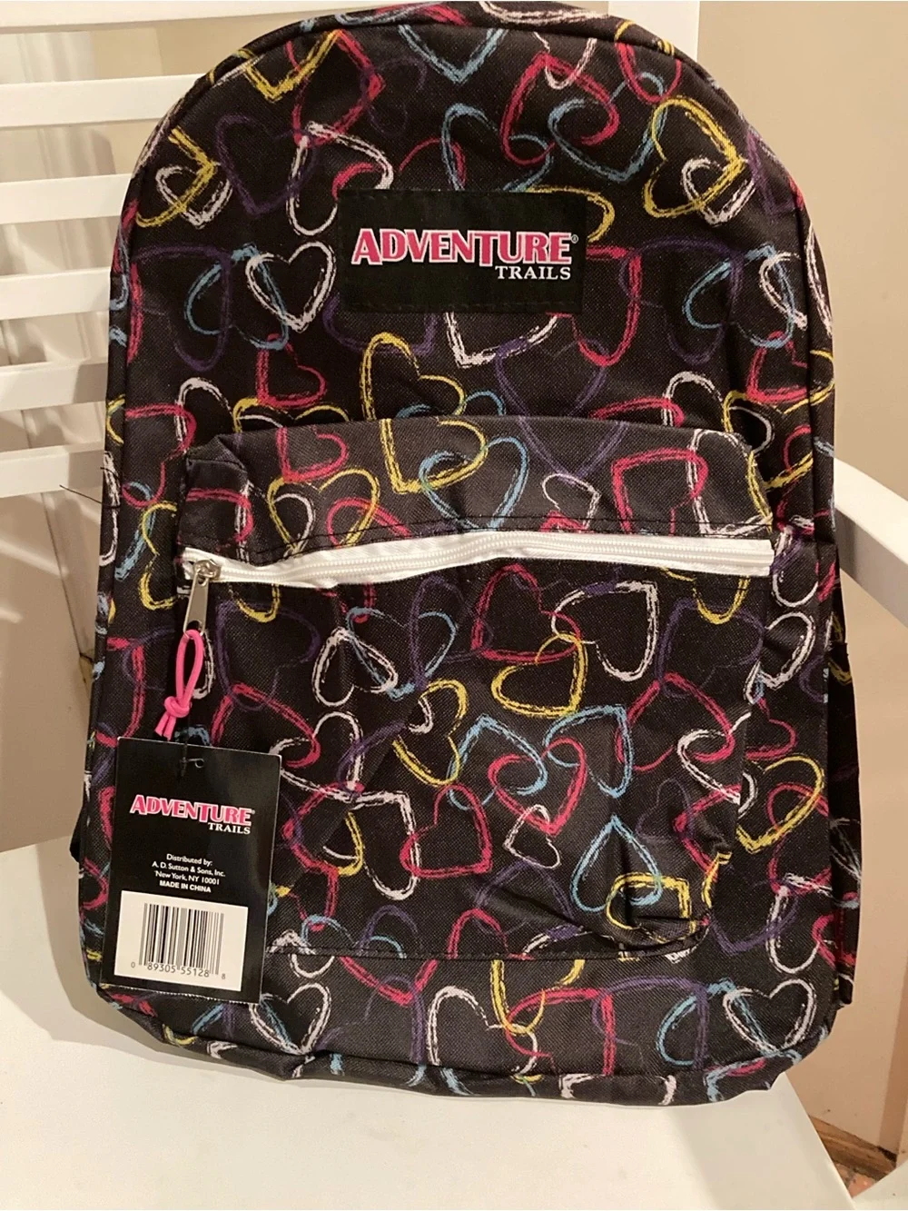 Kids' Black Heart Print Backpack